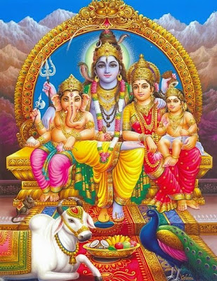 hindu gods shiva parvati children ganesh muruga