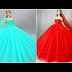 Barbie doll's in red evening dresses diyminiatureidea