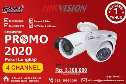 Paket 4 Chanel Jasa Pasang CCTV  Sidoarjo Jawa Timur