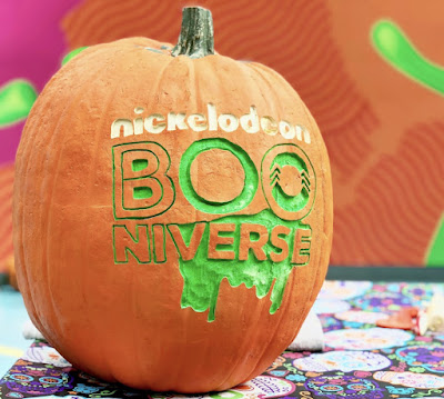 Nickelodeon Boo-niverse carved pumpkin