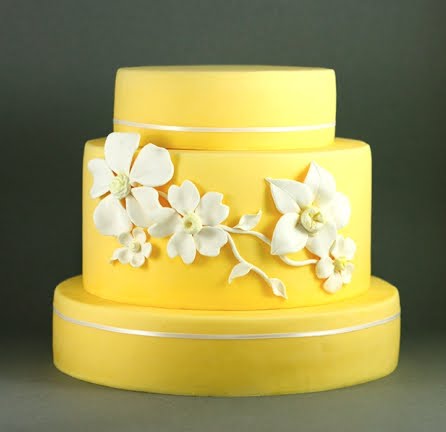 yellow wedding cakes