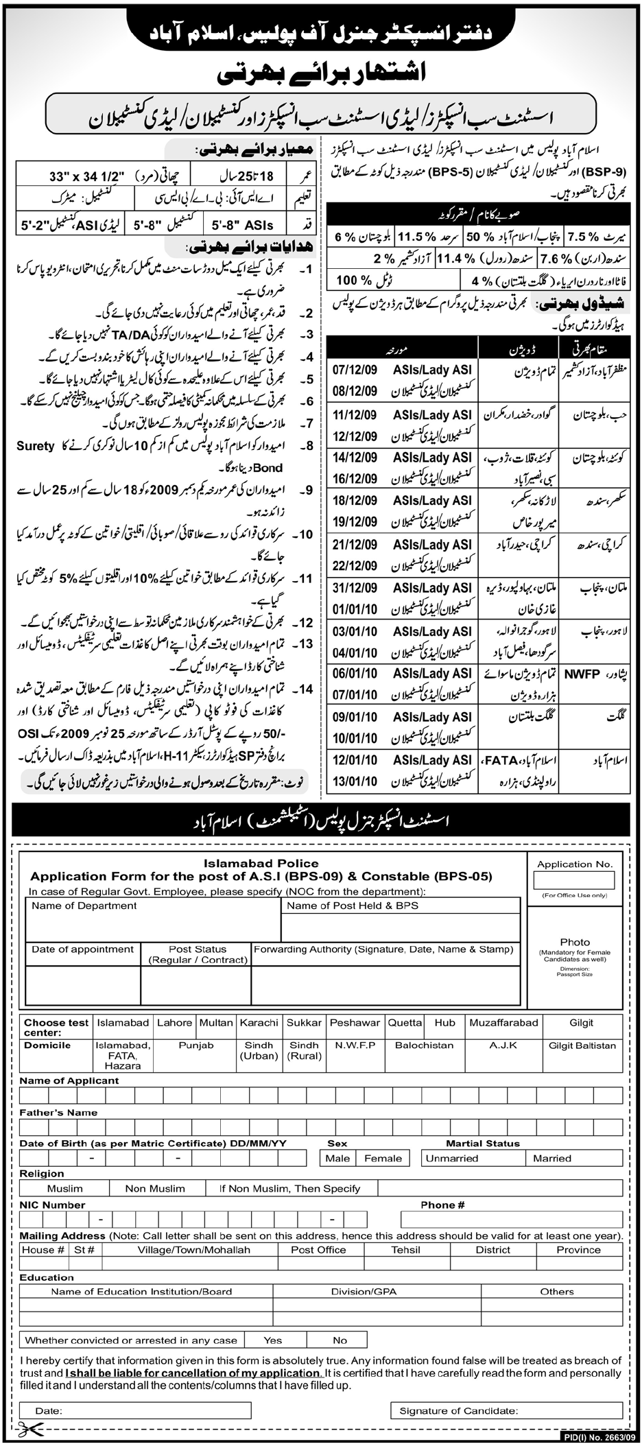 Islamabad Police jobs 2023. Jobinfo