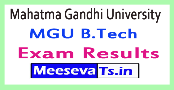 Mahatma Gandhi University MGU B.Tech Results 2018