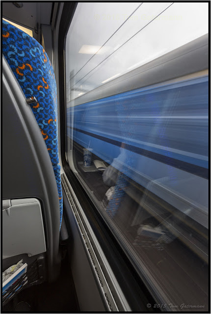 Looking Out The Window Of Railjet Train 73 After Leaving Prague