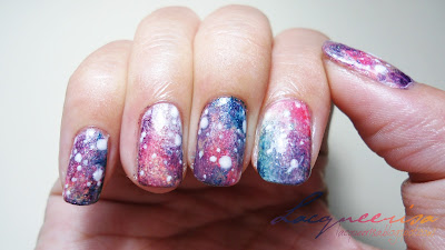 NOTD - Washed Out Galaxy Nails