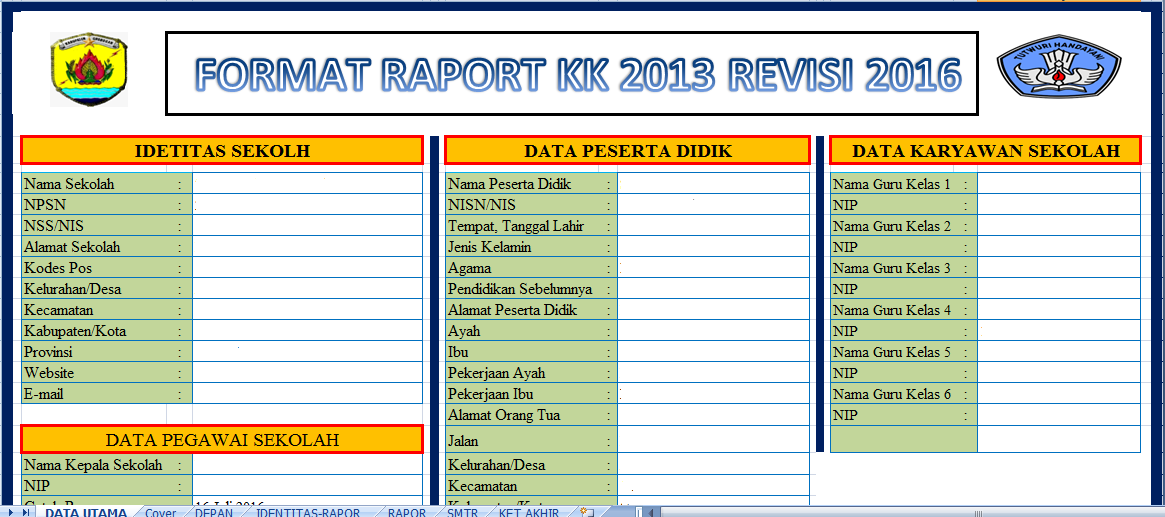 Raport Kurikulum 2013 SD/MI Edisi Revisi 2016 Plus 