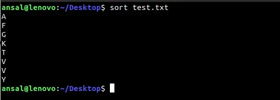sort command in linux/unix with examples and flags
