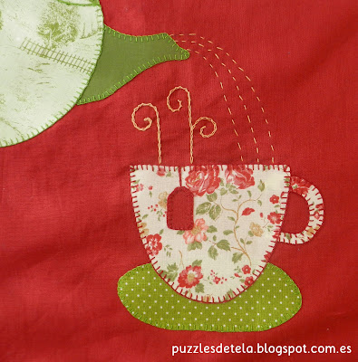 Delantal patchwork, delantal, patchwork, puzzles de tela, hora del té, ideas para regalar