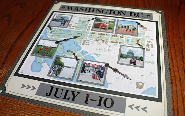 Washington DC scrapbook page map trip cover album