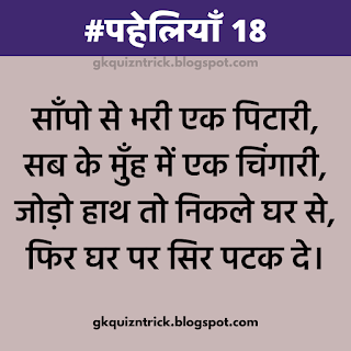 20 Hindi Paheliyan With Answer