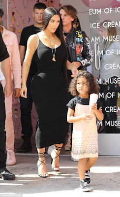 Image result for Photos: Kim Kardashian puts her curvaceous body on display as she takes daughter, North out for ice cream