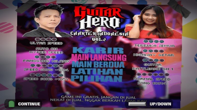 Guitar Hero Charter Indonesia vol.2 2021 PS2 ISO INSIDE GAME