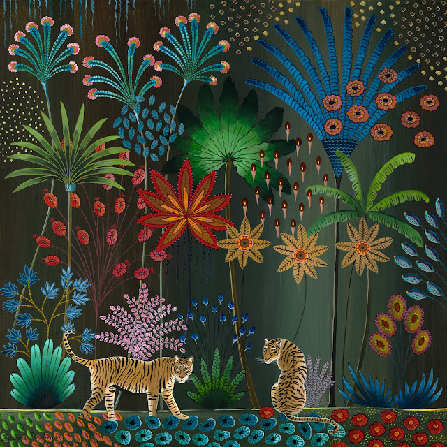 Jungle Hand Painted Kaftan Wimbledon Wimbledon, Art Studio, London