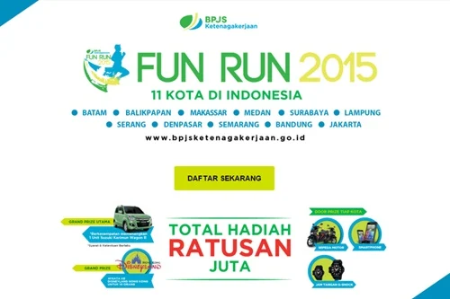 BPJS Ketenagakerjaan Fun Run 2015, 11 Kota di Indonesia