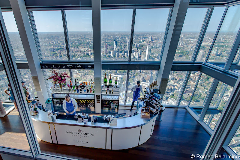 The Shard Moet & Chandon Champagne Bar What to Do With a Long Layover in London