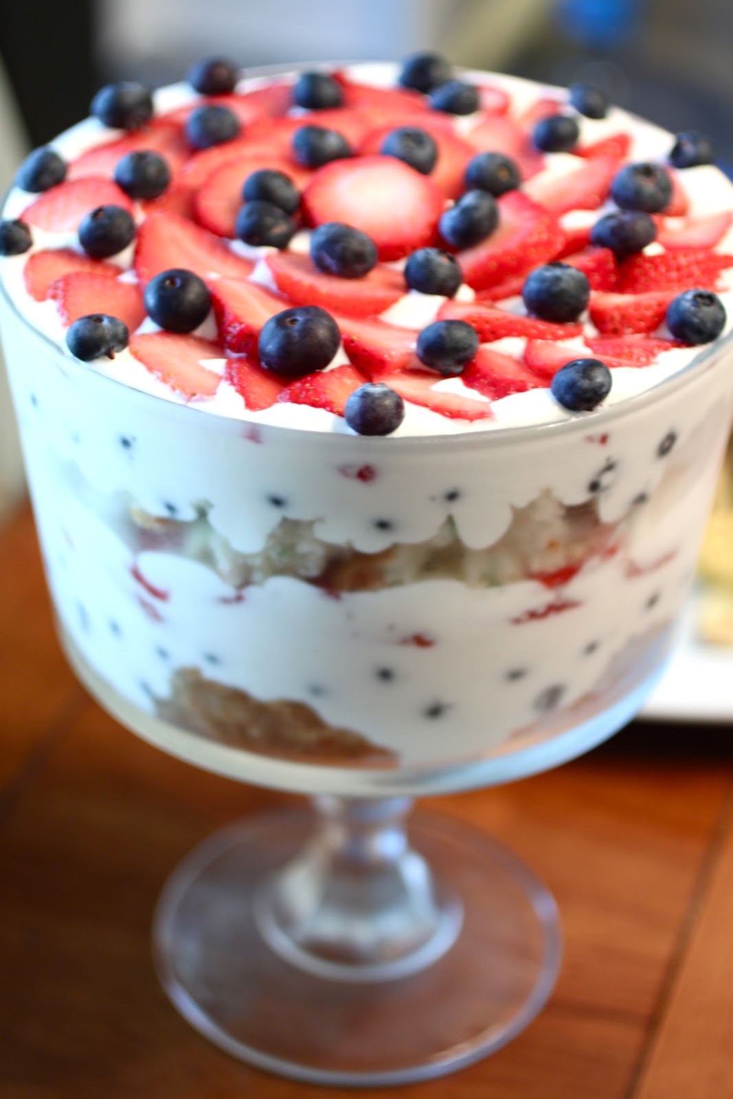 Red, White, and Blueberry Trifle