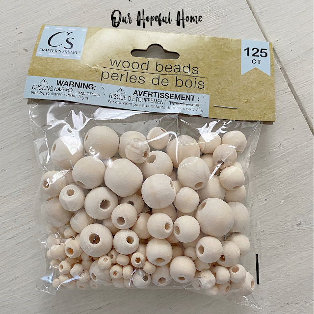 wood beads crafts Dollar Tree