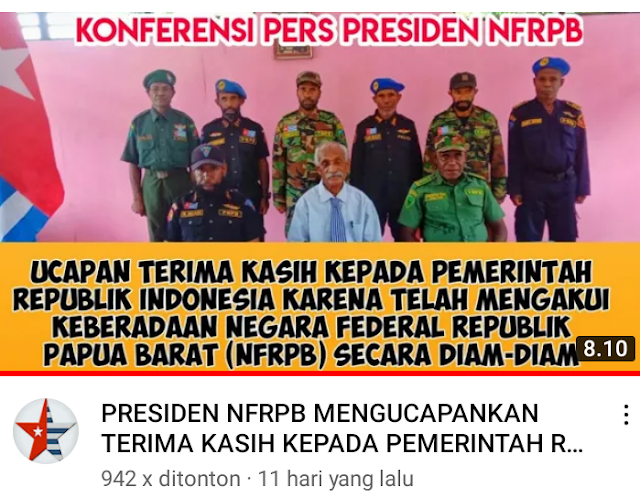 Halu Berat, Kelompok NFRPB Ngaku-Ngaku Pemerintahan Sah Separatis Papua Klaim Diri Diakui RI