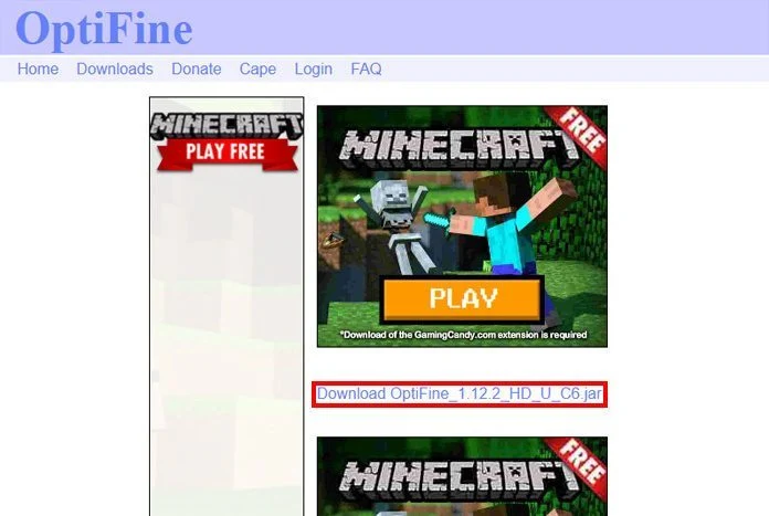 install optifine