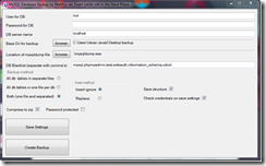 Backup MySQL Databases Right On Your Desktop Using MySQL Backup Tool