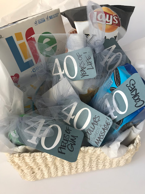 Milestone Birthday Gift Basket @michellepaigeblogs.com