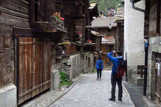 Old  building located along Hinterdorfstrasse in Zermatt