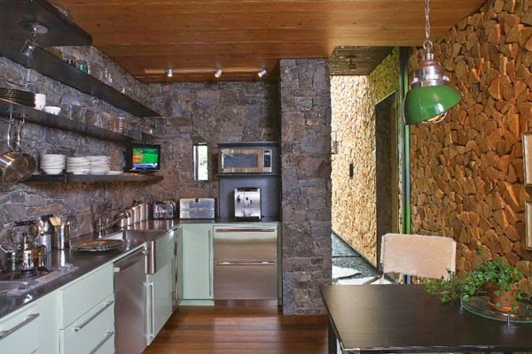 Contoh Dapur Minimalis Dengan Nuansa Batu Alam Desain Rumah Minimalis