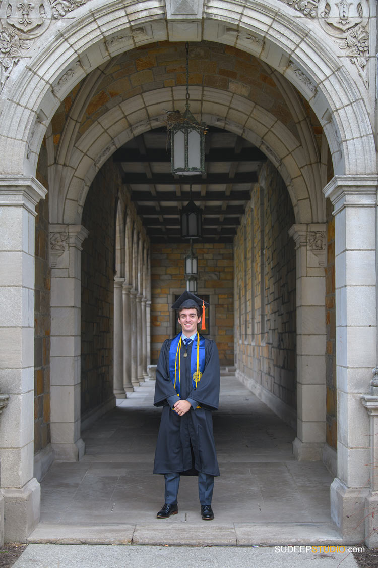 University of Michigan Engineering Graduation Pictures on Campus by SudeepStudio.com Ann Arbor Graduation Portrait Photographer