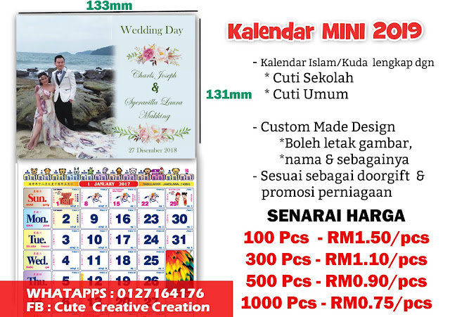 doorgift kalendar mini