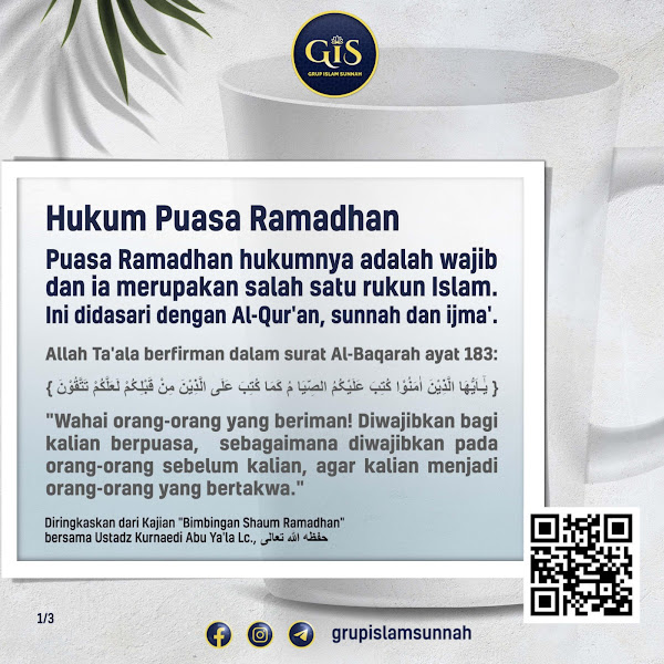 Audio ke-5: Hukum Puasa Ramadhan - Ustadz Abu Ya'la Kurnaedi Lc
