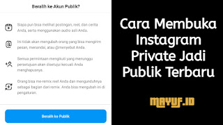 Cara Membuka Instagram Private Jadi Publik Terbaru