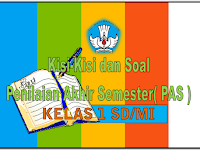 KISI-KISI DAN SOAL PENILAIAN AKHIR SEMESTER KELAS 1 SEMESTER GANJIL KURIKULUM 2013