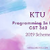 KTU Programming In Python Notes CSL 362 | 2019 Scheme