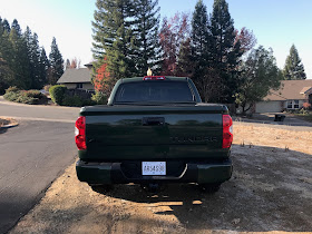 Rear view of 2020 Toyota Tundra TRD Pro CrewMax