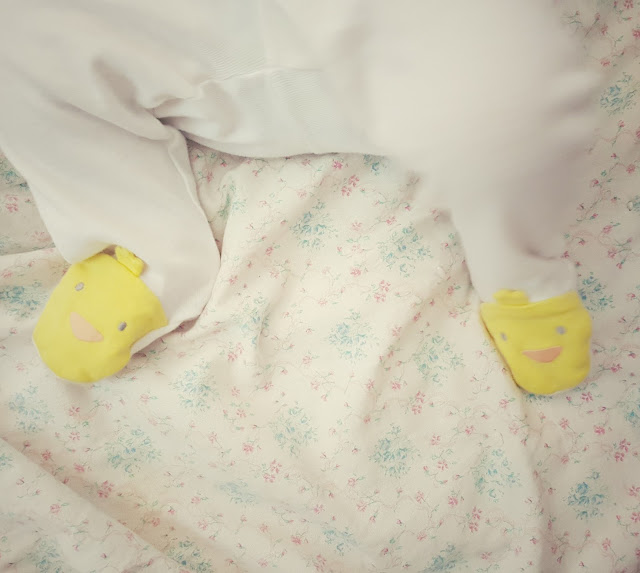 yellow baby feetie pajamas