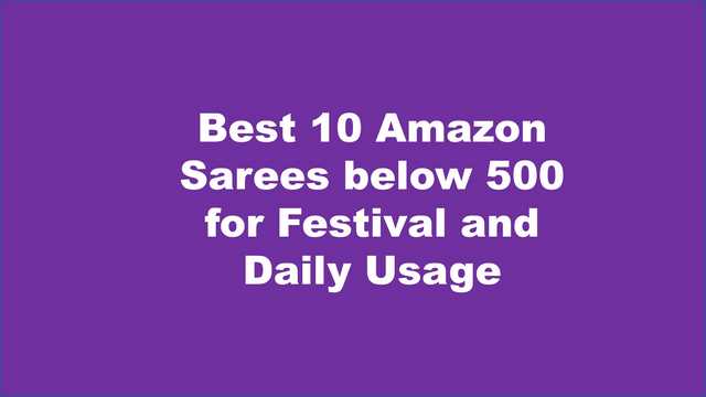 Amazon Sarees below 500