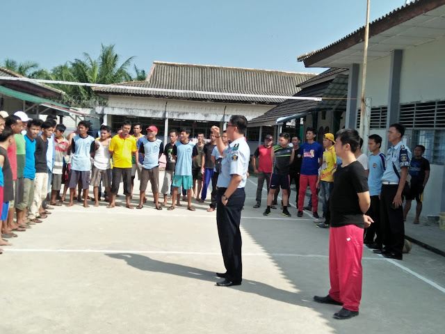 Dalam Rangka HUT RI, Rutan Prabumulih Gelar Turnamen Volly Antar Blok 