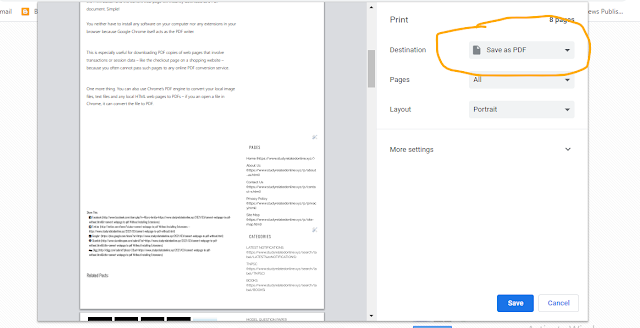 convert webpage to pdf Without Installing Extensions