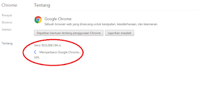 "cara upgrade google chrome terbaru"