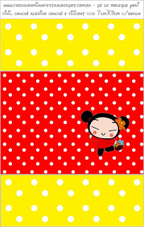 Pucca, Free Printable Candy Bar Labels.