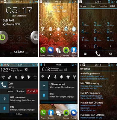 The CoD RoM for samsung galaxy y S5360 with kuro kernel