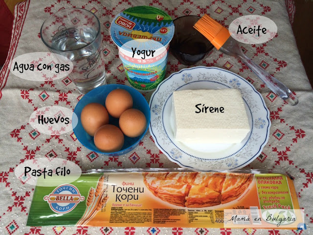 Ingredientes banitsa Bulgaria sírene