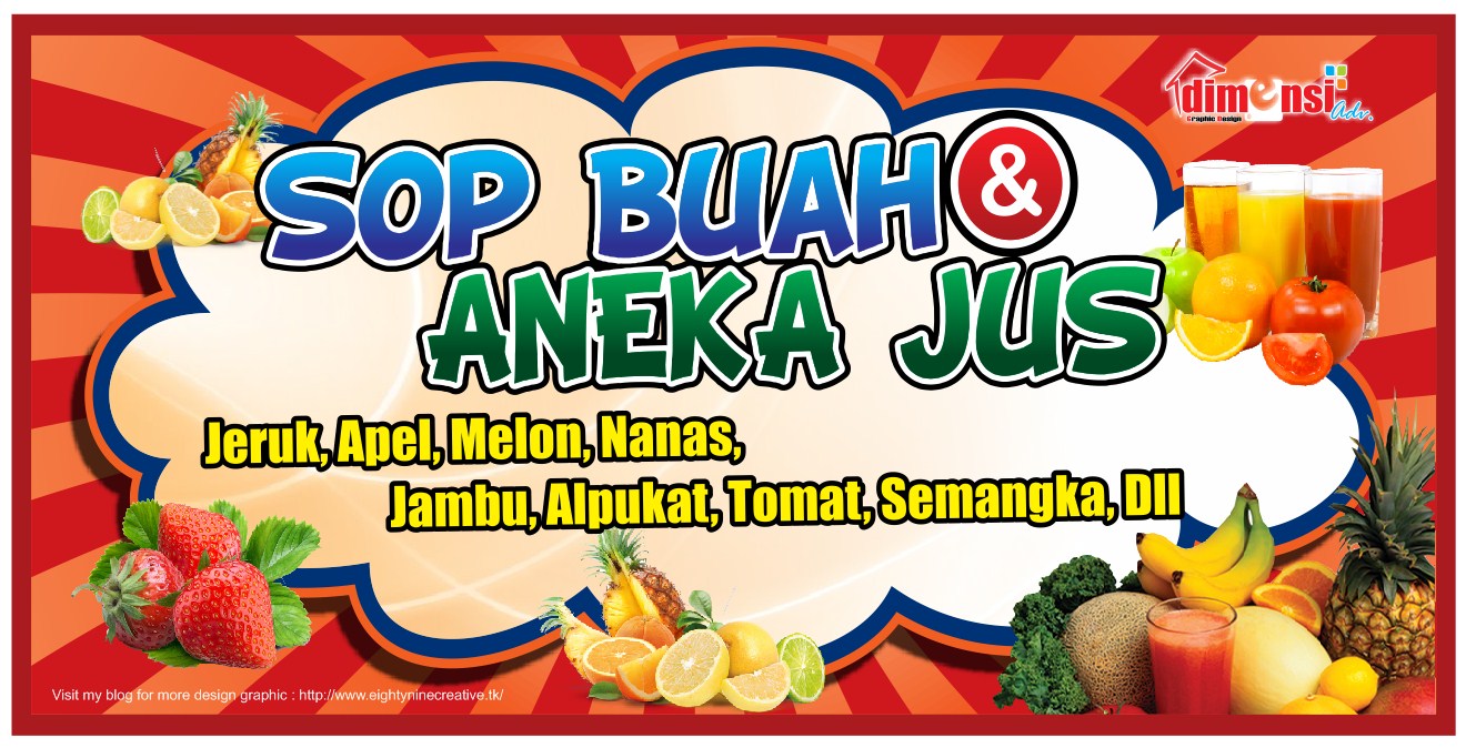 Download Desain Spanduk Sop Buah & Aneka Jus Vector CDR 