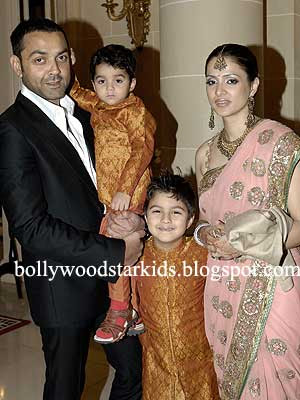 Wedding Photos Sunny Deol on Kids Of Bollywood Stars  Bobby Deol With Wife Tanya And Sons Aryaman