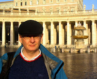 my new hat ... and the colonnade at St. Peter's