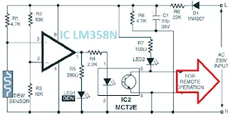 Dew sensor circuit