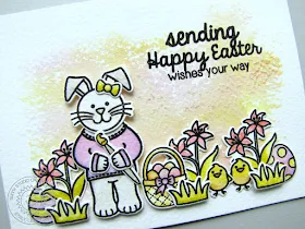 Sunny Studio Stamps: Easter Wishes and A Good Egg Happy Easter Watercolored Card by Emily Leiphart