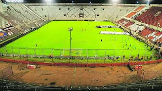 River Plate vs Desamparados jugando en el estadio de Huracan Duco vacio