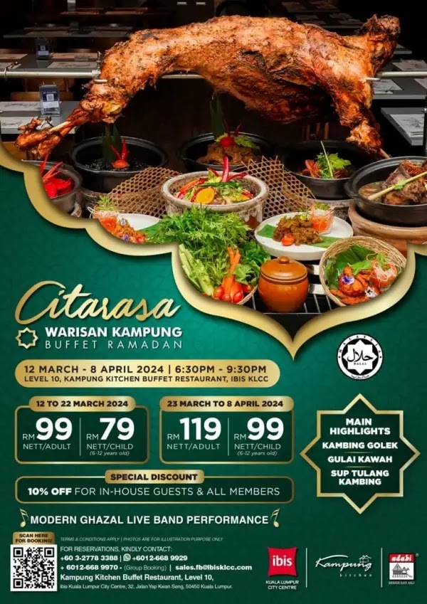 Harga Buffet Ramadhan di Ibis Kuala Lumpur City Centre