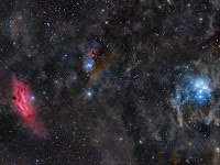 California Nebula and Pleiades